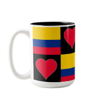 Colombie Drapeau Coeur Motif Patriotique Colombien