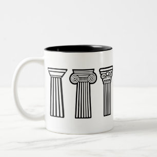 Tasse 2 Couleurs Colonne Colonne Colonnes doriques des commandes gr