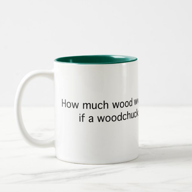 Tasse 2 Couleurs Combien une marmotte d'Amérique (Gauche)