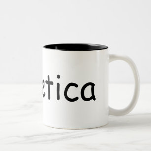 Tasse 2 Couleurs Comique helvetica sans