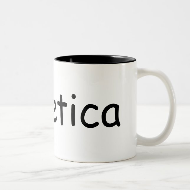 Tasse 2 Couleurs Comique helvetica sans (Droit)