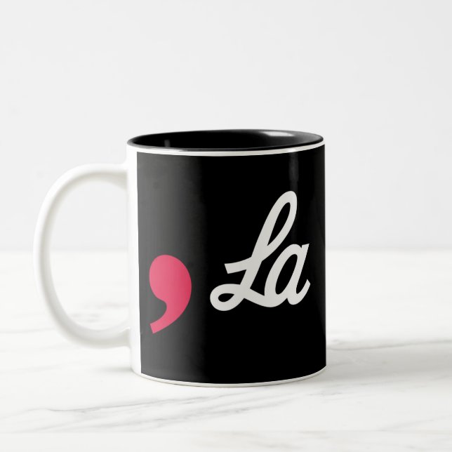 Tasse 2 Couleurs Comma La Funny Ponctuation Kamala Harris (Gauche)