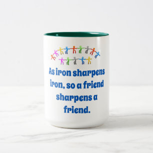 Tasse 2 Couleurs Comme Fer Sharpens Fer - Citation d'amitié