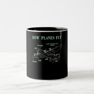 Tasse 2 Couleurs Comment les avions volent amusant ingénieur aérosp