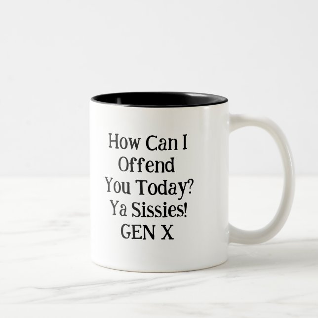 Tasse 2 Couleurs Comment Puis-Je Vous Offenser Aujourd'Hui ? (Droit)