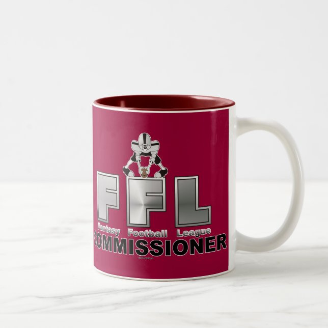 Tasse 2 Couleurs Commissaire de Ligue de Football d'imaginaire (Droit)