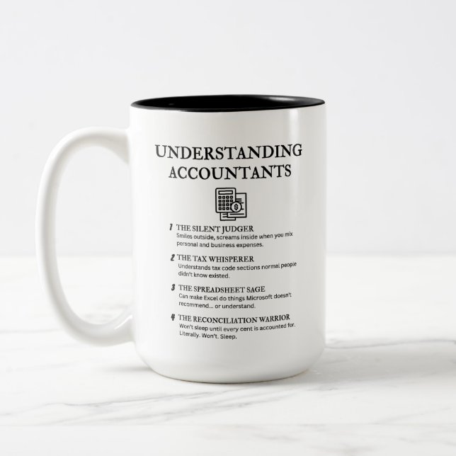 Tasse 2 Couleurs Comprendre les comptables (Gauche)