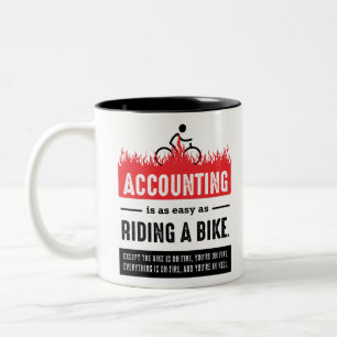 Tasse 2 Couleurs Comptabilité facile, cadeau pour les comptables Ex