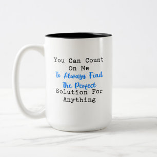 Tasse 2 Couleurs Comptez sur moi Solution Parfaite Résolveur de Pro