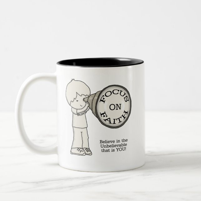 Tasse 2 Couleurs Concentre-toi sur la foi (Gauche)