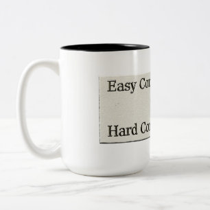 Tasse 2 Couleurs Conception À Propos D'Un Travail Facile Et D'Une R
