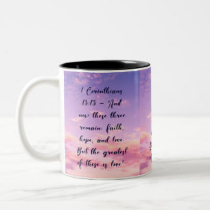 Tasse 2 Couleurs conception chrétienne fondée sur la foi