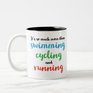 Tasse 2 Couleurs Conception cool et originale du triathlon pour les