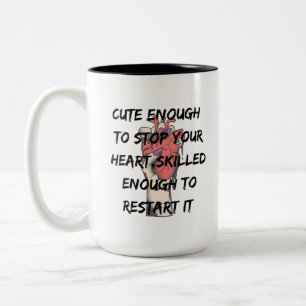 Tasse 2 Couleurs Conception de citation d'infirmière drôle