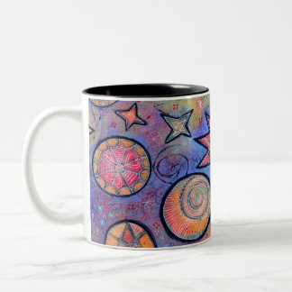 Tasse 2 Couleurs Conception de cosmos céleste coloré et fantaisiste