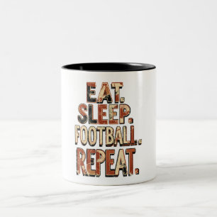 Tasse 2 Couleurs Conception de fan de football vintage Graphique