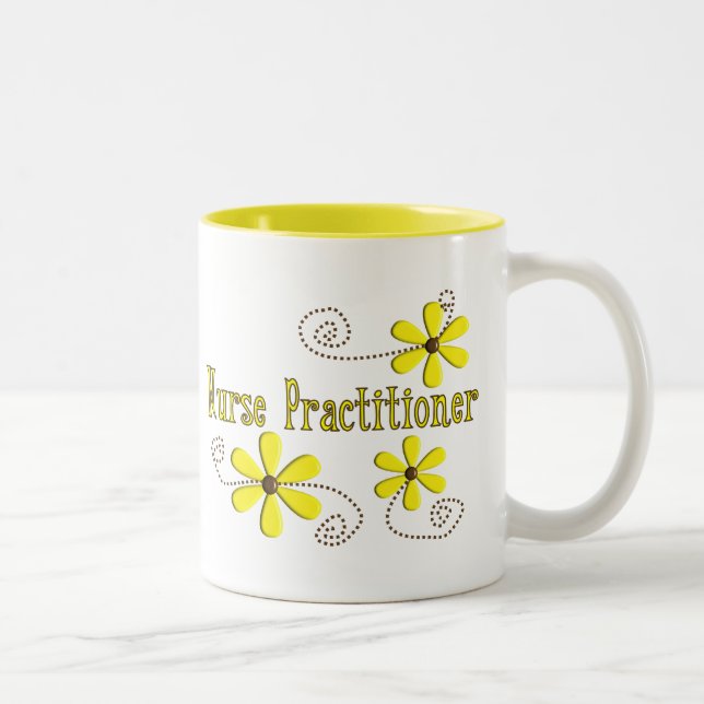 Tasse 2 Couleurs Conception de marguerites de cadeaux de (Droit)