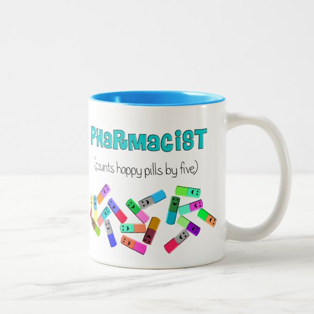 Tasse 2 Couleurs Conception "de pilules heureuses" de pharmacie (Droit)