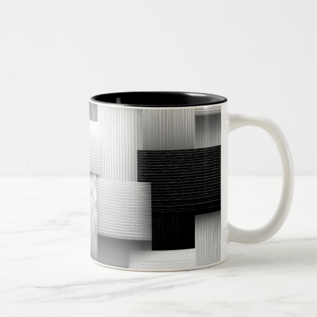 Tasse 2 Couleurs Conception géométrique Abstraite (Droit)