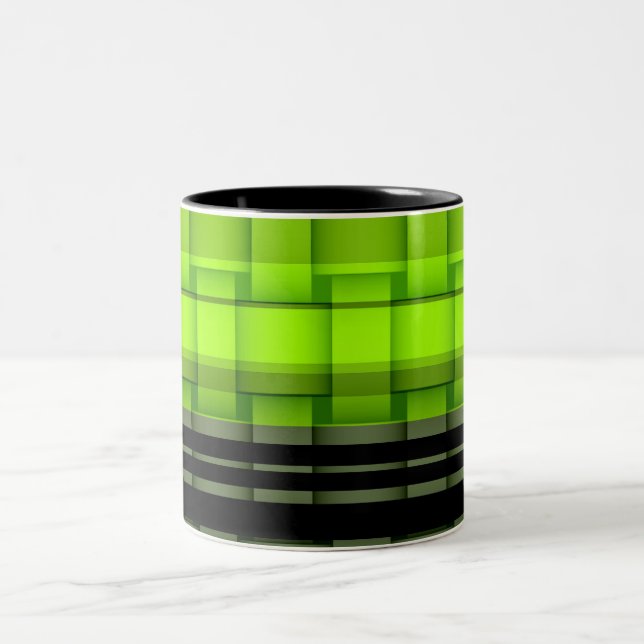 Tasse 2 Couleurs Conception graphique d'art en osier de vert de (Centre)