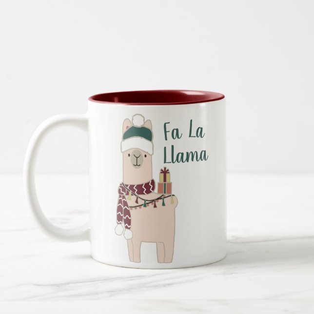 Tasse 2 Couleurs Conception mignonne de lama de La des vacances fa (Gauche)