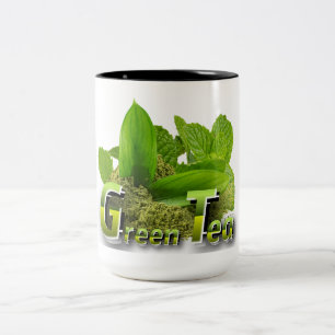 Tasse 2 Couleurs Conception minimaliste verte vibrante