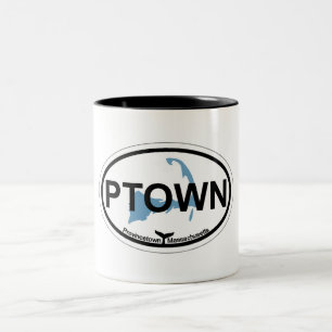 Tasse 2 Couleurs Conception ovale de Provincetown