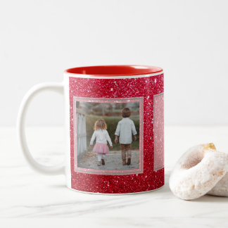 Tasse 2 Couleurs Conception rouge des images w/Text des parties