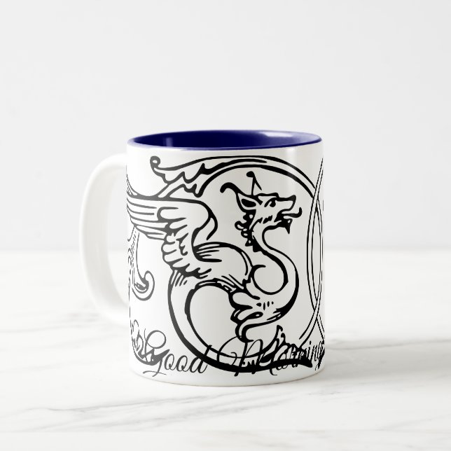 Tasse 2 Couleurs Concevoir des cafés Dragon (Devant gauche)