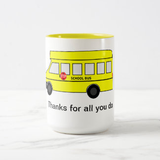 Tasse 2 Couleurs Conducteur de bus scolaire et aide-mule