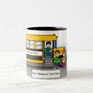 Tasse 2 Couleurs Conducteur de bus scolaire personnalisé - Cartogra