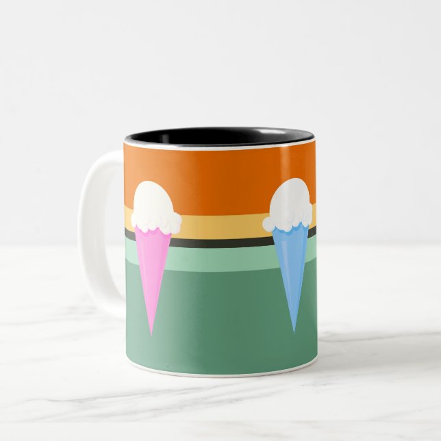 Tasse 2 Couleurs Cône de glace (Devant gauche)