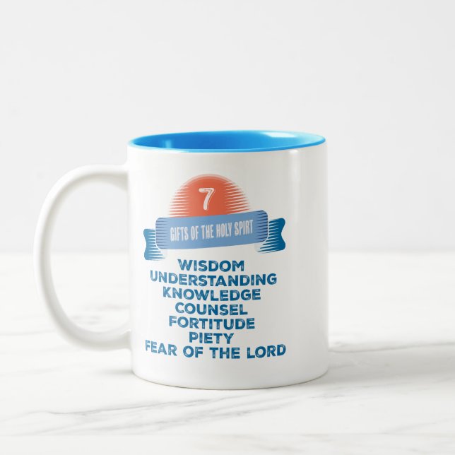 Tasse 2 Couleurs Confirmation 7 Dons de l'Esprit Saint (Gauche)