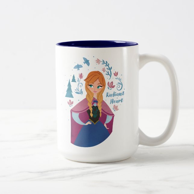 Tasse 2 Couleurs Congelé 2 | Aquarelle Anna "Coeur Radiant" (Droit)