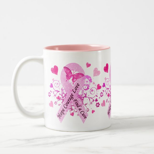 Tasse 2 Couleurs Conscience de cancer du sein (Gauche)