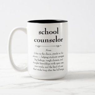 Tasse 2 Couleurs Conseiller scolaire Définition Don d'appréciation