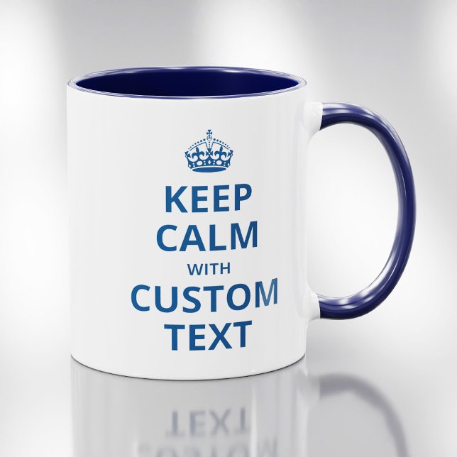 Tasse 2 Couleurs Conserver le calme Citation Modèle personnalisé Mu (Créateur téléchargé)