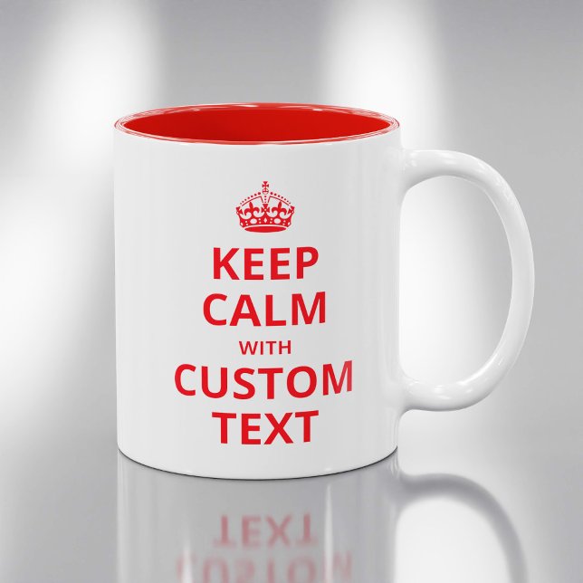 Tasse 2 Couleurs Conserver le calme Citation Modèle personnalisé Mu (Créateur téléchargé)