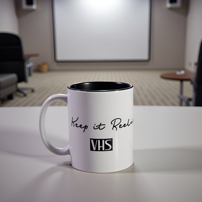 Tasse 2 Couleurs Conserver le VHS Retro Citation (Créateur téléchargé)