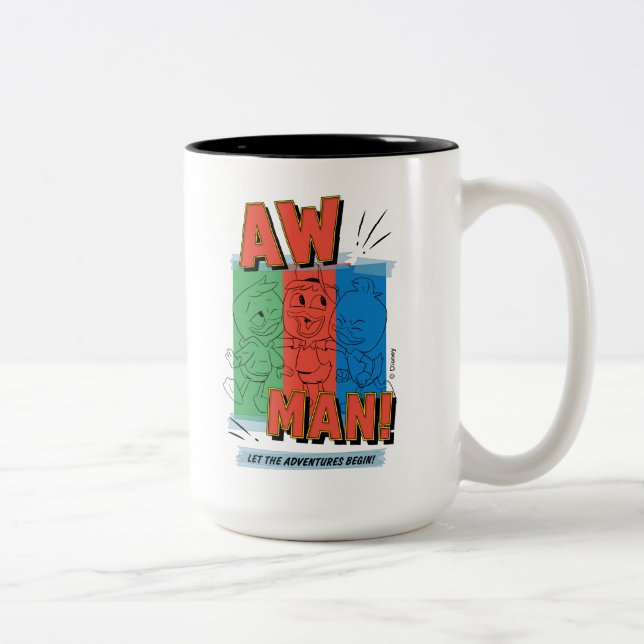 Tasse 2 Couleurs ContesCanards | Laisser les aventures commencer (Droit)