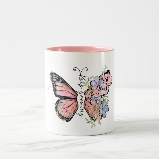 Tasse 2 Couleurs Continuer à augmenter le devis Fleur sauvage (Centre)