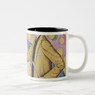 Tasse 2 Couleurs Contre l'émail d'un arrière - plan rythmique