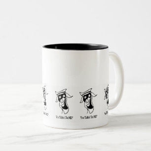Tasse 2 Couleurs Conversation de visage de texte amusant - Expressi