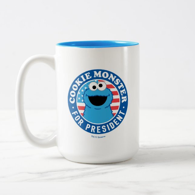 Tasse 2 Couleurs Cookie Monster pour le président (Gauche)