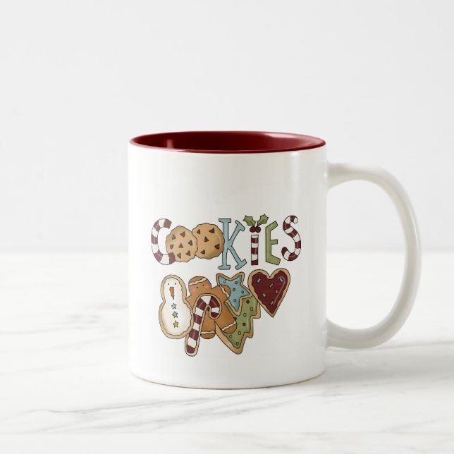 Tasse 2 Couleurs Cookies pour Père Noël Tshirts et cadeaux (Droit)