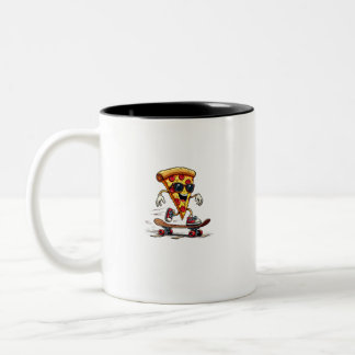 Tasse 2 Couleurs Cool and Funny National Pizza Day: Laugh, Enjoy