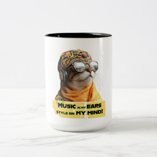 Tasse 2 Couleurs Cool Cat Vibes
