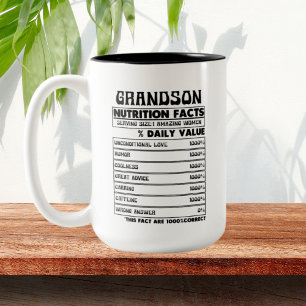 Tasse 2 Couleurs Cool Grandson faits mot art