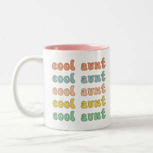 Tasse 2 Couleurs Cool Tante Moderne Rétro Cadeaux mignons pour Tant
