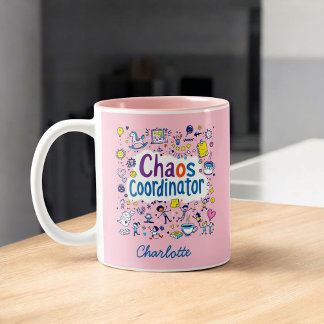 Tasse 2 Couleurs Coordinateur du chaos | Maman Vie | Fête des mères